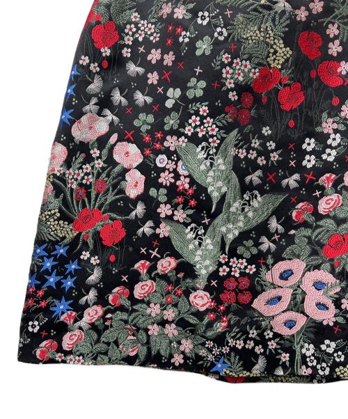 VALENTINO（ヴァレンティノ）VALENTINO (ヴァレンティノ) ミディスカート ブラック×レッド サイズ:３８の古着・服飾アイテム