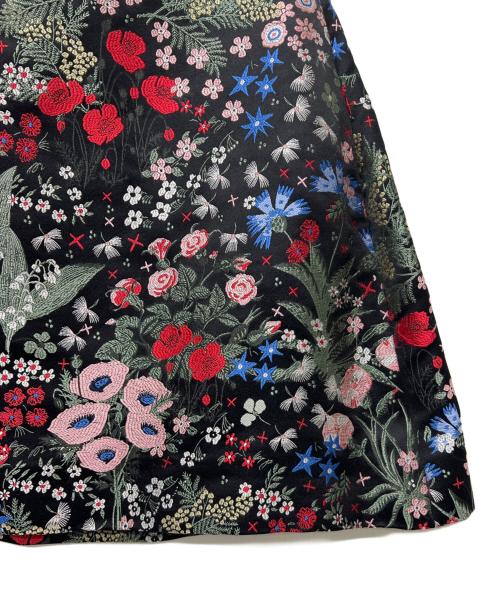 VALENTINO（ヴァレンティノ）VALENTINO (ヴァレンティノ) ミディスカート ブラック×レッド サイズ:３８の古着・服飾アイテム