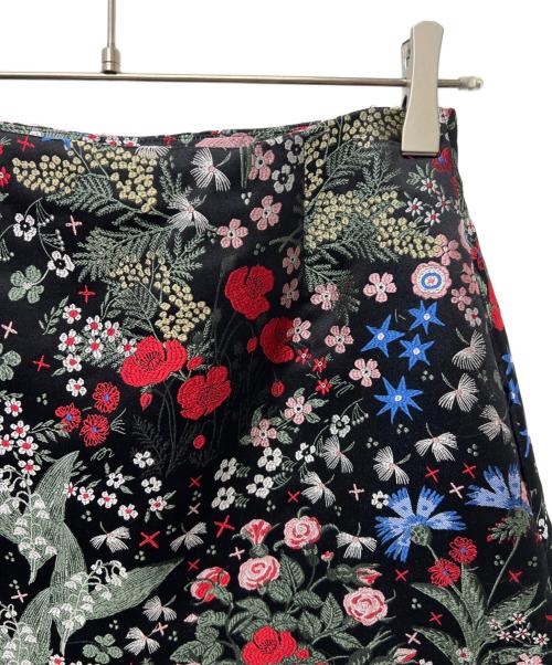 VALENTINO（ヴァレンティノ）VALENTINO (ヴァレンティノ) ミディスカート ブラック×レッド サイズ:３８の古着・服飾アイテム