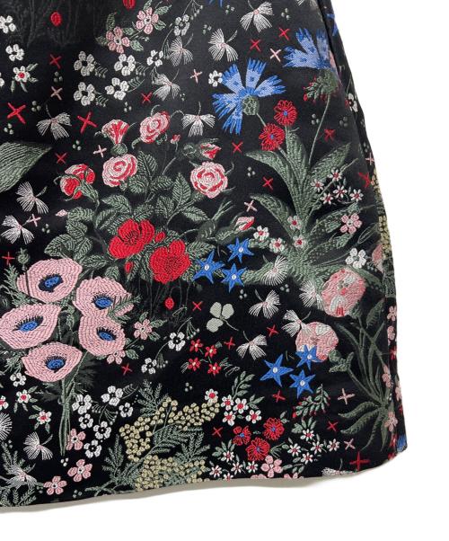 VALENTINO（ヴァレンティノ）VALENTINO (ヴァレンティノ) ミディスカート ブラック×レッド サイズ:３８の古着・服飾アイテム