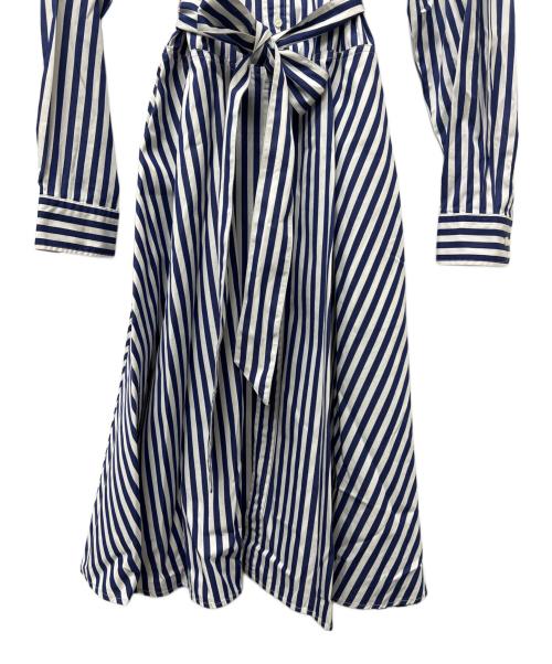 POLO RALPH LAUREN（ポロ・ラルフローレン）POLO RALPH LAUREN (ポロ・ラルフローレン) 長袖ワンピース ブルー×ホワイト サイズ:０の古着・服飾アイテム