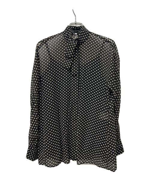 J&M DAVIDSON（ジェイ＆エム デヴィッドソン）J&M DAVIDSON (ジェイ＆エム デヴィッドソン) 長袖ブラウス ブラック×ベージュ サイズ:6の古着・服飾アイテム