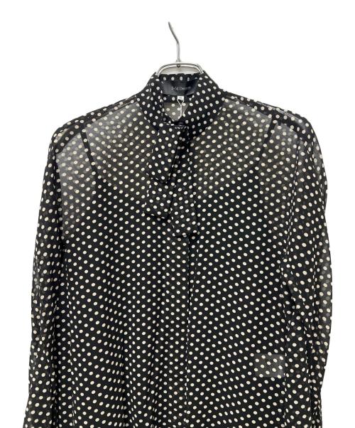 J&M DAVIDSON（ジェイ＆エム デヴィッドソン）J&M DAVIDSON (ジェイ＆エム デヴィッドソン) 長袖ブラウス ブラック×ベージュ サイズ:6の古着・服飾アイテム