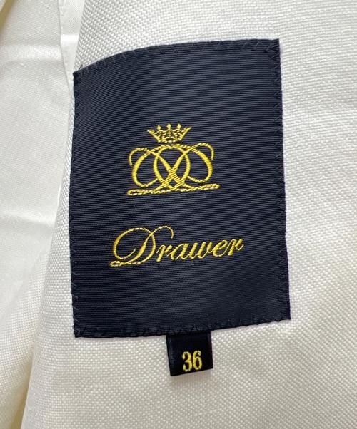 DRAWER（ドゥロワー）DRAWER (ドゥロワー) 半袖ジャケット アイボリー サイズ:３６の古着・服飾アイテム