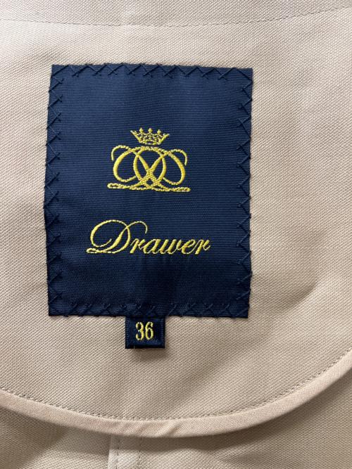 DRAWER（ドゥロワー）Drawer (ドゥロワー) ドロップショルダージャケット ベージュ サイズ:３６の古着・服飾アイテム