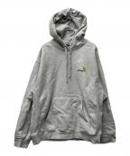 Carhartt WIPカーハート ワーク イン プログレス）の古着「アメリカンスクリプトフーデッドスウェット」｜グレー