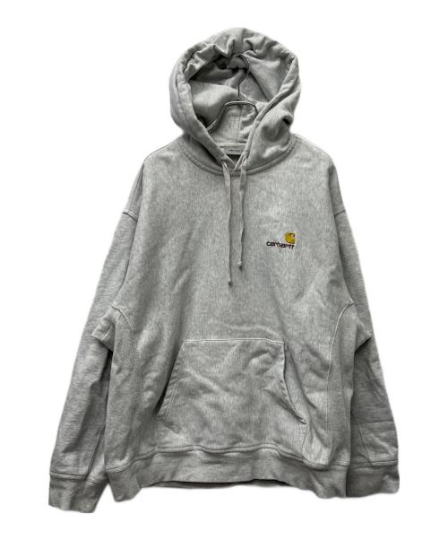 Carhartt WIP（カーハート ワーク イン プログレス）Carhartt WIP (カーハート ワーク イン プログレス) アメリカンスクリプトフーデッドスウェット グレー サイズ:ＸＬの古着・服飾アイテム