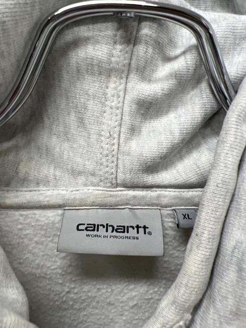 Carhartt WIP（カーハート ワーク イン プログレス）Carhartt WIP (カーハート ワーク イン プログレス) アメリカンスクリプトフーデッドスウェット グレー サイズ:ＸＬの古着・服飾アイテム