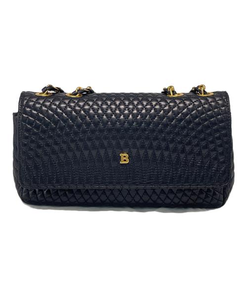 BALLY（バリー）BALLY (バリー) ステッチレザーバッグ ブラックの古着・服飾アイテム