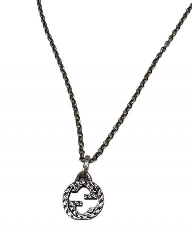 GUCCI グッチ シルバー ネックレス インターロッキングUSED グッチ ネックレス インターロッキングG ハート 645545 シルバー925