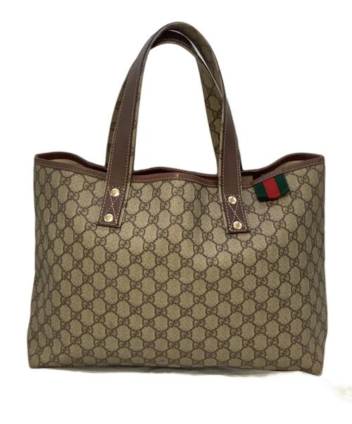 GUCCI（グッチ）GUCCI (グッチ) GGスプリーム トートバッグ ベージュ サイズ:-の古着・服飾アイテム