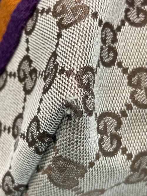 GUCCI（グッチ）GUCCI (グッチ) ハンドバッグ ブラウン×ベージュの古着・服飾アイテム