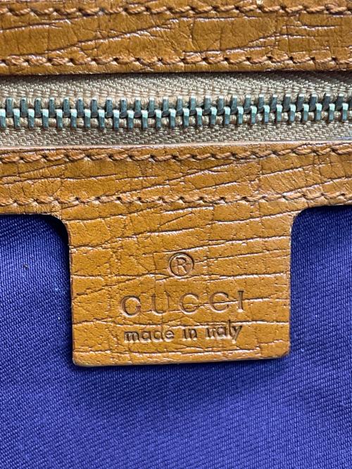 GUCCI（グッチ）GUCCI (グッチ) ハンドバッグ ブラウン×ベージュの古着・服飾アイテム