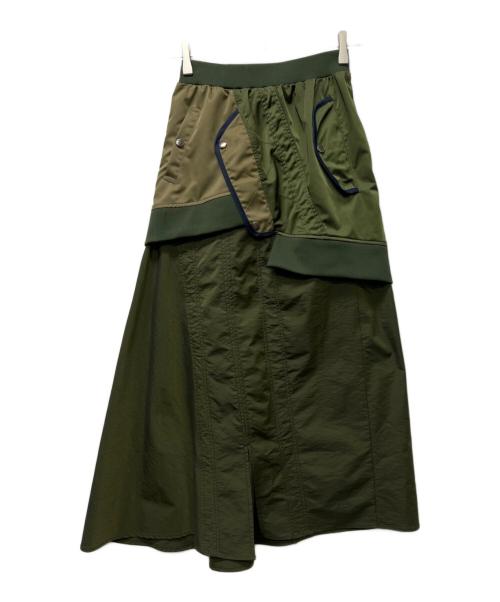 AULA AILA（アウラアイラ）AULA AILA (アウラアイラ) ミリタリースカート グリーン サイズ:０の古着・服飾アイテム