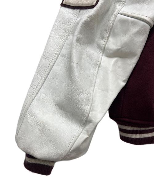 butwin（バトウィン）butwin (バトウィン) スタジャン ブラウン×ホワイト サイズ:Ｌの古着・服飾アイテム