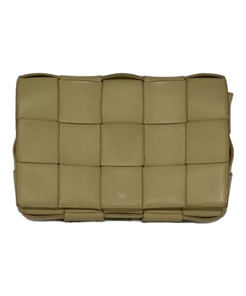 BOTTEGA VENETA（ボッテガベネタ）BOTTEGA VENETA (ボッテガベネタ) レザーショルダーバッグ ベージュの古着・服飾アイテム