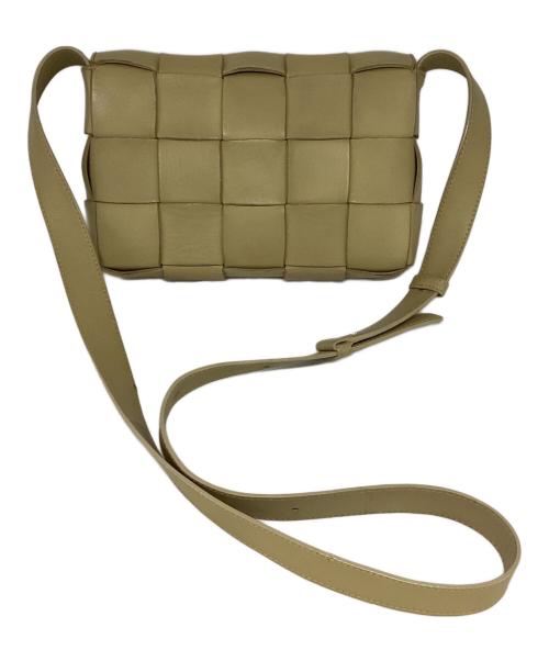BOTTEGA VENETA（ボッテガベネタ）BOTTEGA VENETA (ボッテガベネタ) レザーショルダーバッグ ベージュの古着・服飾アイテム