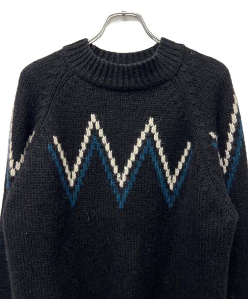 maison kitsune（メゾンキツネ）maison kitsune (メゾンキツネ) 厚手ニット ブラック サイズ:記載なしの古着・服飾アイテム