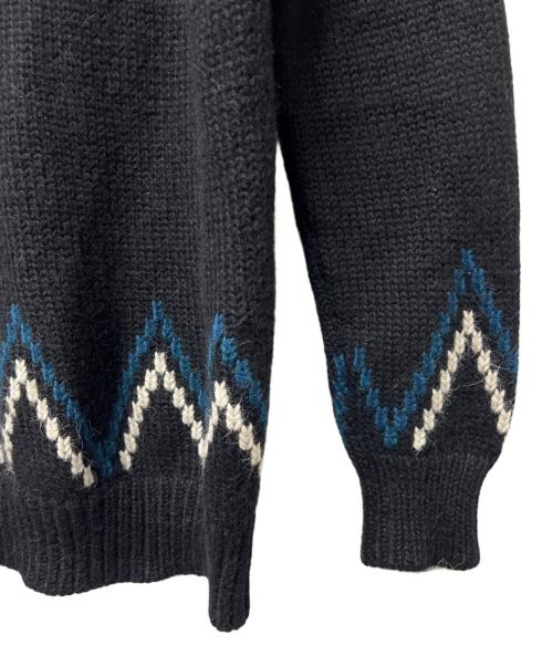 maison kitsune（メゾンキツネ）maison kitsune (メゾンキツネ) 厚手ニット ブラック サイズ:記載なしの古着・服飾アイテム