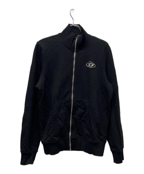 DIESEL（ディーゼル）DIESEL (ディーゼル) ロゴジップパーカー ブラック サイズ:ＸＳの古着・服飾アイテム