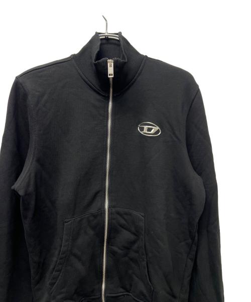 DIESEL（ディーゼル）DIESEL (ディーゼル) ロゴジップパーカー ブラック サイズ:ＸＳの古着・服飾アイテム