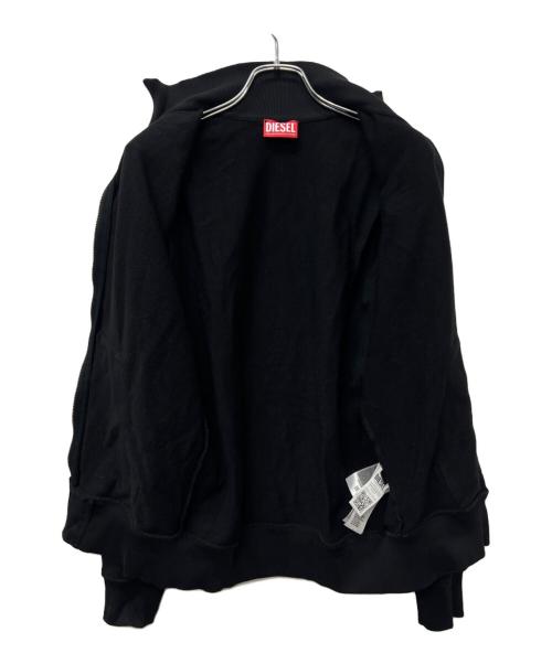 DIESEL（ディーゼル）DIESEL (ディーゼル) ロゴジップパーカー ブラック サイズ:ＸＳの古着・服飾アイテム
