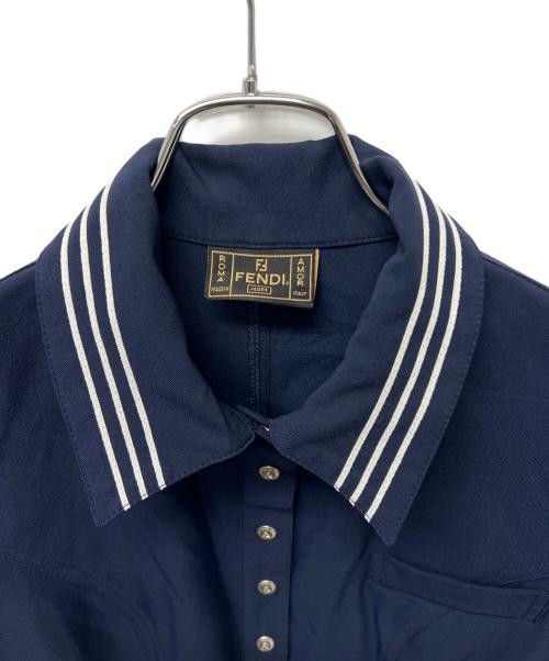 FENDI（フェンディ）FENDI (フェンディ) 半袖ワンピース ネイビー サイズ:４２の古着・服飾アイテム