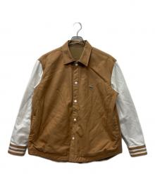 LACOSTE（ラコステ）の古着「リバーシブルシャツジャケット」｜ベージュ×ホワイト