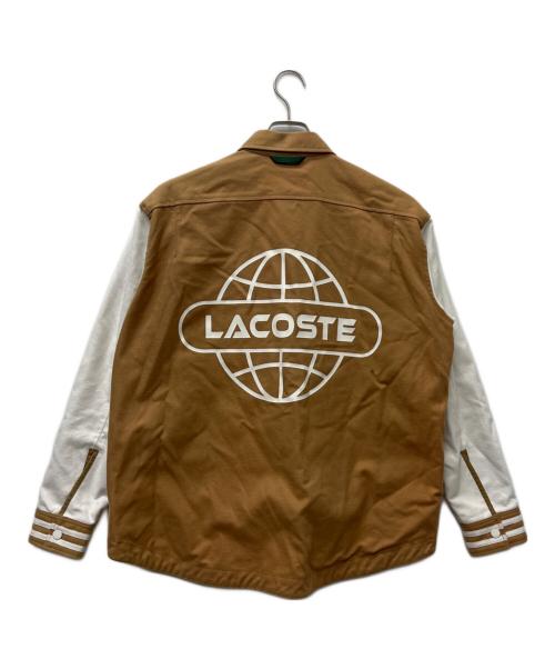 LACOSTE（ラコステ）LACOSTE (ラコステ) リバーシブルシャツジャケット ベージュ×ホワイト サイズ:３９の古着・服飾アイテム
