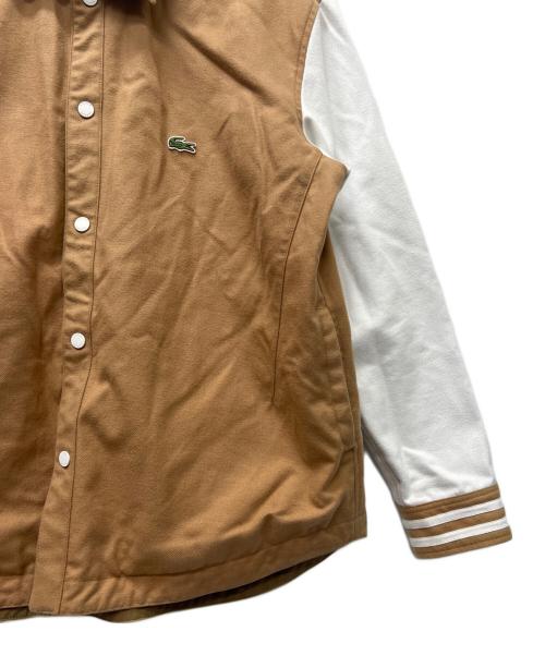 LACOSTE（ラコステ）LACOSTE (ラコステ) リバーシブルシャツジャケット ベージュ×ホワイト サイズ:３９の古着・服飾アイテム