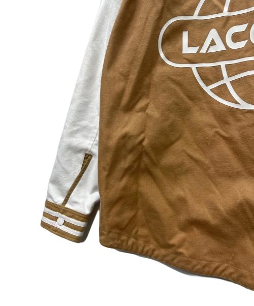 LACOSTE（ラコステ）LACOSTE (ラコステ) リバーシブルシャツジャケット ベージュ×ホワイト サイズ:３９の古着・服飾アイテム