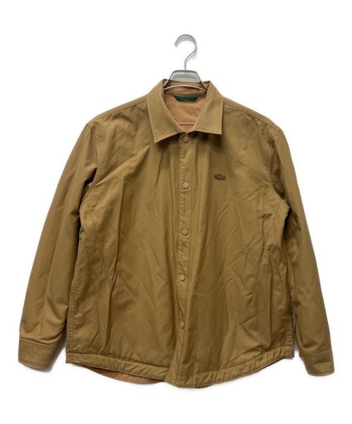 LACOSTE（ラコステ）LACOSTE (ラコステ) リバーシブルシャツジャケット ベージュ×ホワイト サイズ:３９の古着・服飾アイテム