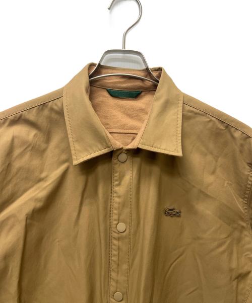 LACOSTE（ラコステ）LACOSTE (ラコステ) リバーシブルシャツジャケット ベージュ×ホワイト サイズ:３９の古着・服飾アイテム