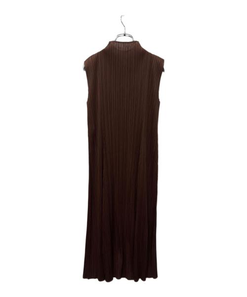 PLEATS PLEASE（プリーツプリーズ）PLEATS PLEASE (プリーツプリーズ) MONTHLY COLORS : NOVEMBER DRESS ブラウン サイズ:3の古着・服飾アイテム