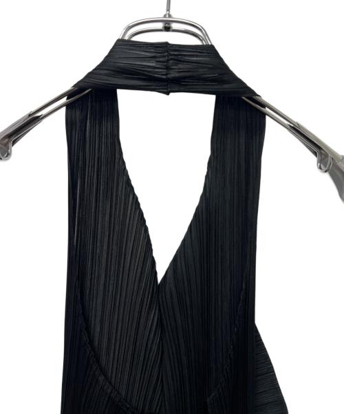PLEATS PLEASE（プリーツプリーズ）PLEATS PLEASE (プリーツプリーズ) ホルターネックワンピース ブラック サイズ:２の古着・服飾アイテム