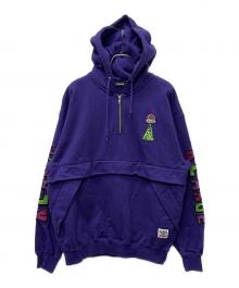 X-LARGE（エクストララージ）の古着「ハーフジップパーカー」｜パープル