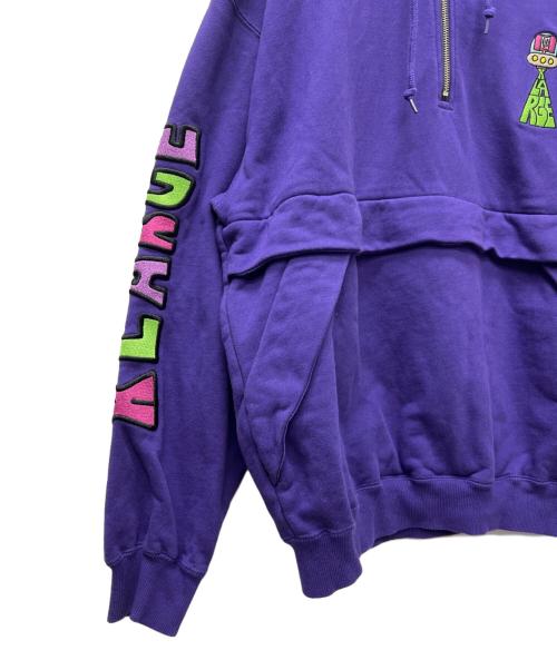 X-LARGE（エクストララージ）X-LARGE (エクストララージ) ハーフジップパーカー パープル サイズ:Mの古着・服飾アイテム