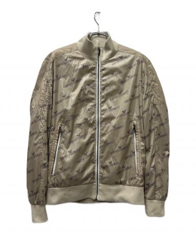 アルマーニ　ベージュ ジップアップジャケット イタリア製 中古・古着通販】EMPORIO ARMANI (エンポリオ アルマーニ) ロゴジップ