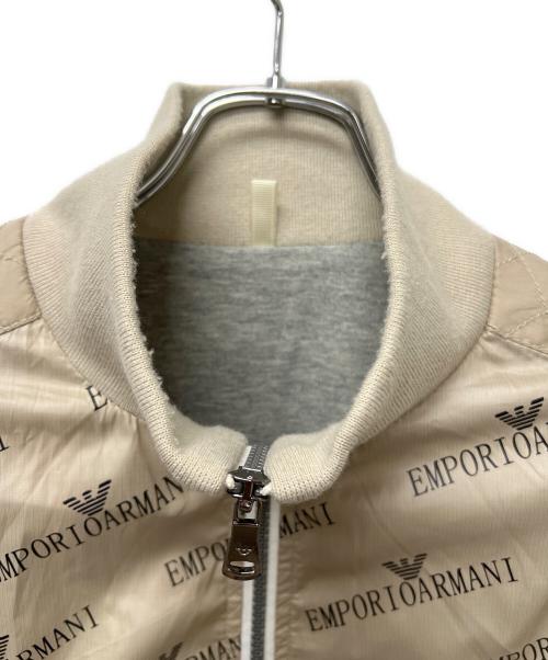 EMPORIO ARMANI（エンポリオ アルマーニ）EMPORIO ARMANI (エンポリオ アルマーニ) ロゴジップジャケット ベージュ サイズ:５０の古着・服飾アイテム