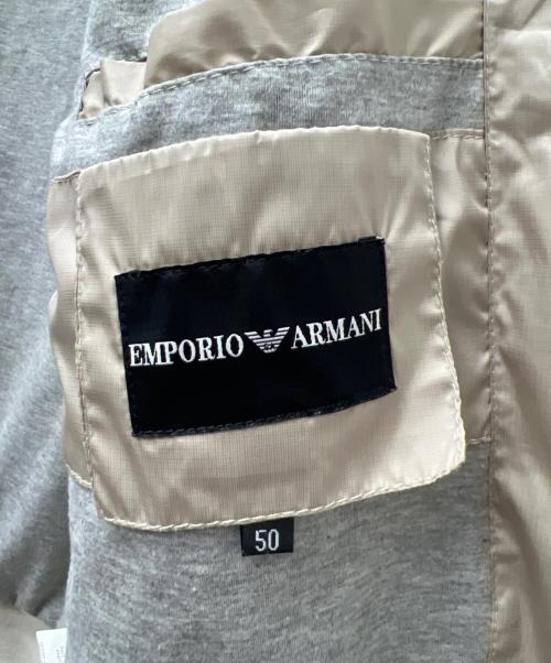 EMPORIO ARMANI（エンポリオ アルマーニ）EMPORIO ARMANI (エンポリオ アルマーニ) ロゴジップジャケット ベージュ サイズ:５０の古着・服飾アイテム