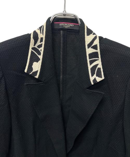 LEONARD（レオナール）LEONARD (レオナール) テーラードジャケット ブラック×ホワイト サイズ:１３の古着・服飾アイテム