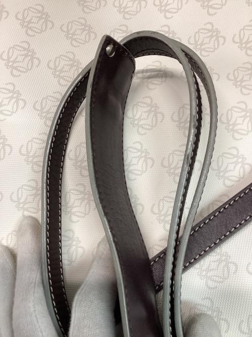 LOEWE（ロエベ）LOEWE (ロエベ) アナグラムショルダーバッグ ホワイト×ブラウンの古着・服飾アイテム