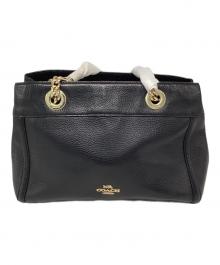 COACH（コーチ）の古着「チェーンショルダートートバッグ」｜ブラック