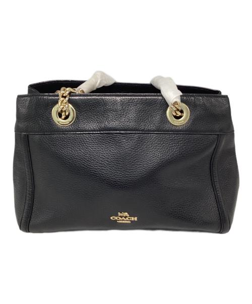 COACH（コーチ）COACH (コーチ) チェーンショルダートートバッグ ブラックの古着・服飾アイテム