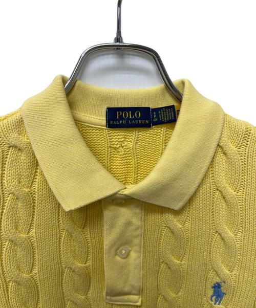 POLO RALPH LAUREN（ポロ・ラルフローレン）POLO RALPH LAUREN (ポロ・ラルフローレン) ニットポロシャツ イエロー サイズ:Ｓの古着・服飾アイテム