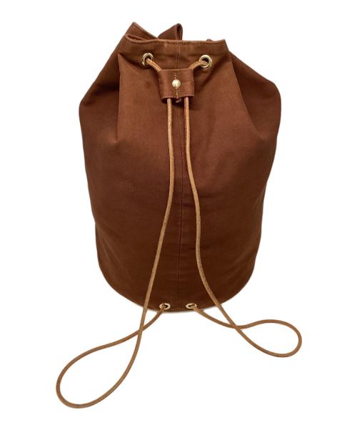HERMES（エルメス）HERMES (エルメス) 巾着バッグ ブラウンの古着・服飾アイテム