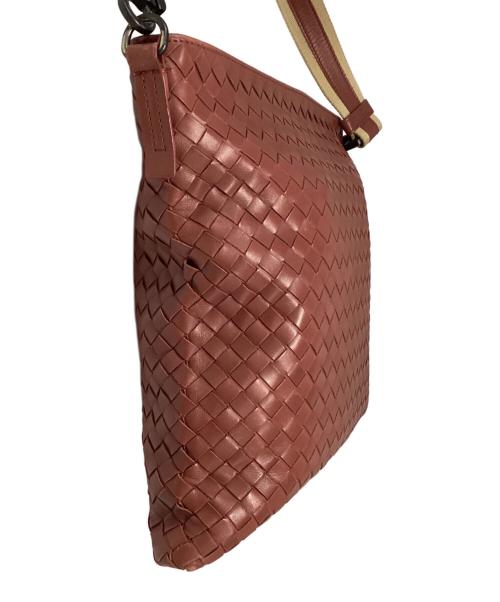 BOTTEGA VENETA（ボッテガベネタ）BOTTEGA VENETA (ボッテガベネタ) レザーショルダーバッグ ピンクの古着・服飾アイテム