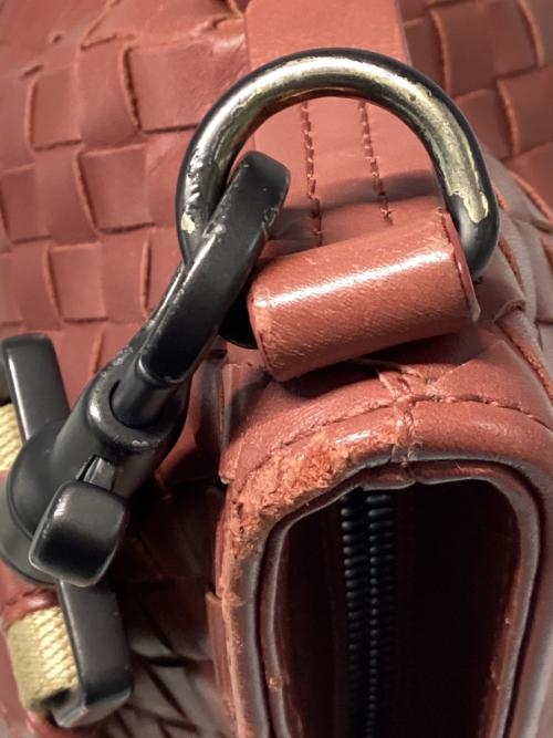 BOTTEGA VENETA（ボッテガベネタ）BOTTEGA VENETA (ボッテガベネタ) レザーショルダーバッグ ピンクの古着・服飾アイテム