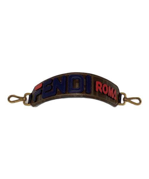 FENDI（フェンディ）FENDI (フェンディ) FILA (フィラ) ストラップ ブラウンの古着・服飾アイテム