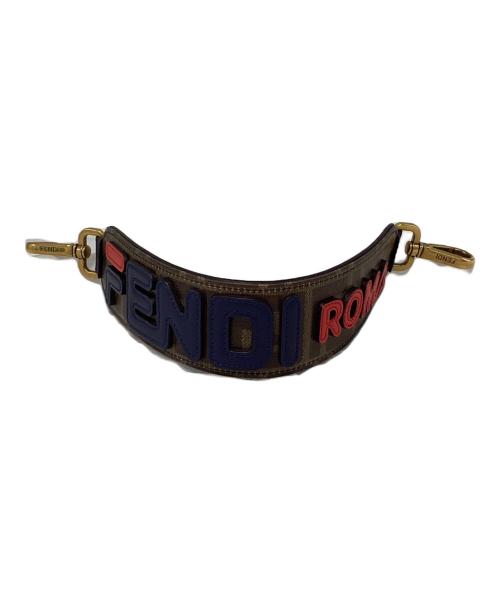 FENDI（フェンディ）FENDI (フェンディ) FILA (フィラ) ストラップ ブラウンの古着・服飾アイテム